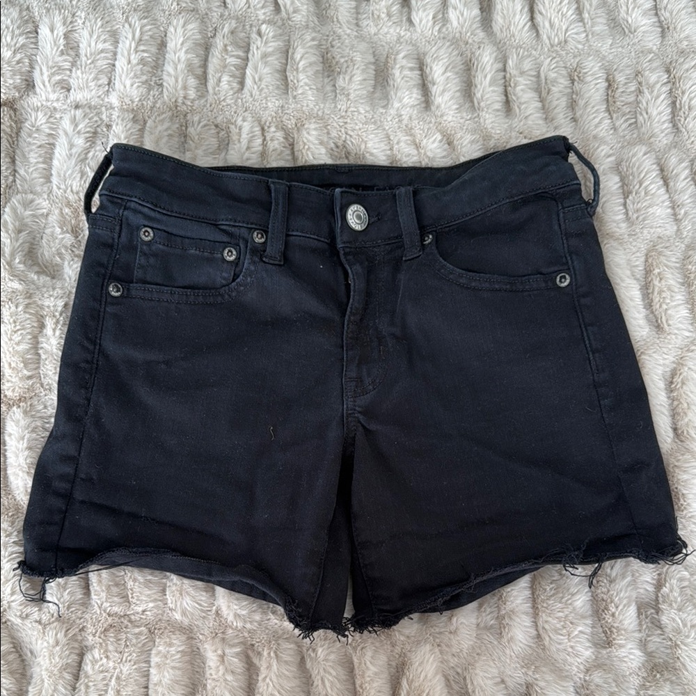 AMERICAN EAGLE Women's Black Denim Shorts
